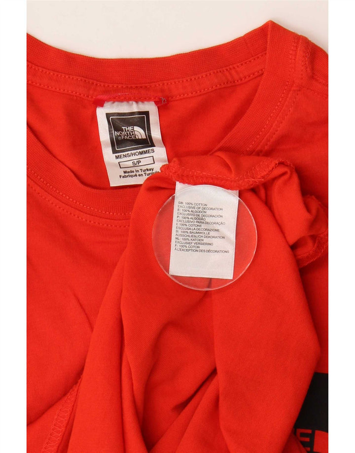 The North Face Mens T-Shirt Top Small Red Cotton