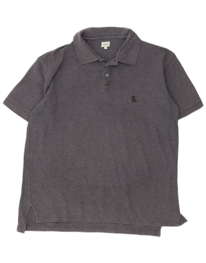 Calvin Klein Jeans Mens Polo Shirt XL Grey