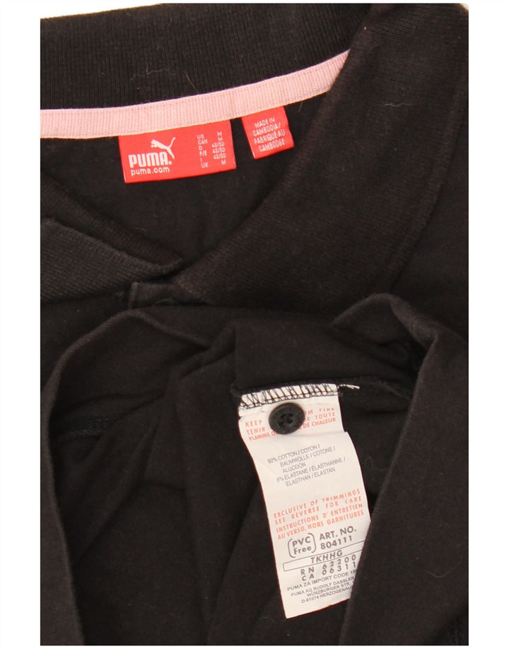 Męska koszulka polo Puma, średnia czarna, bawełniana