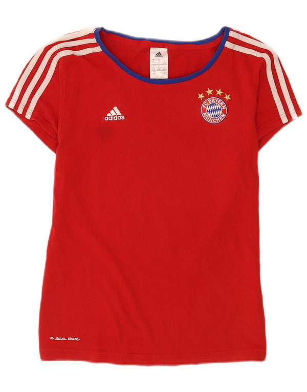 T-shirt grafica da donna Adidas Top UK 8/10 Small Red Sports
