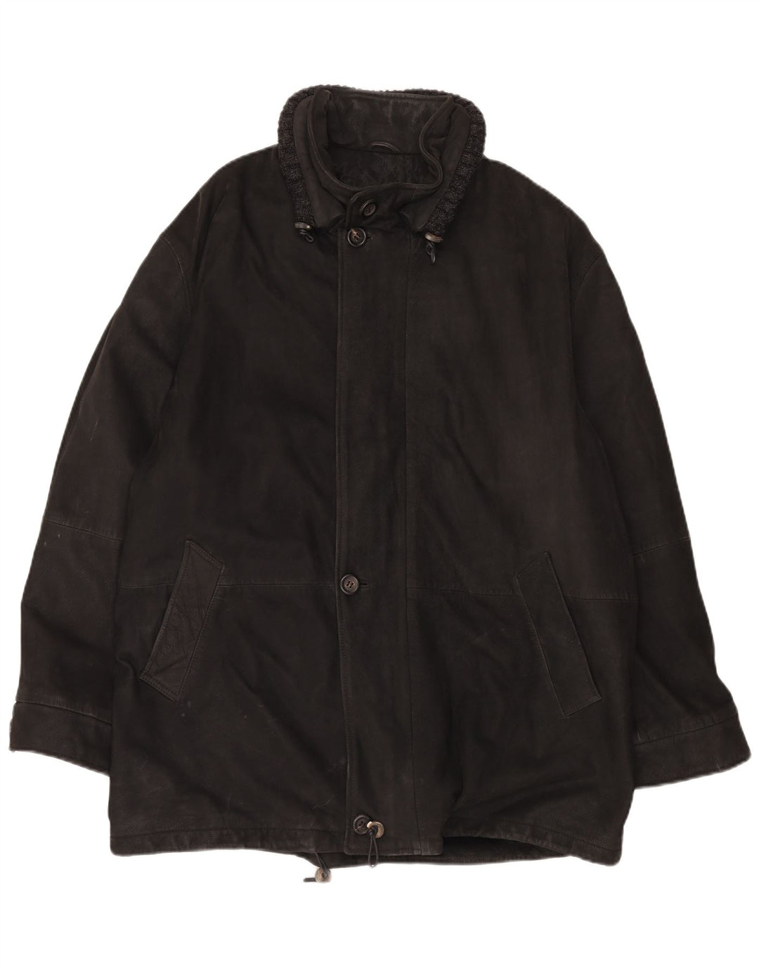 CONBIPEL Mens Leather Coat IT 54 XL Black Leather
