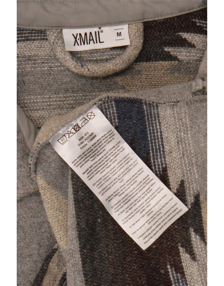X-Mail Herre Overshirt Flanellskjorte Medium Grå Geometrisk Polyester