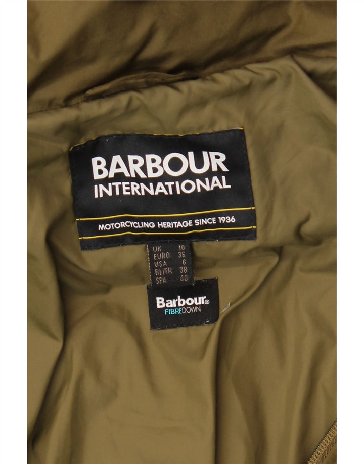 Barbour Womens Oversized Hooded Padded Coat UK 10 Small Khaki