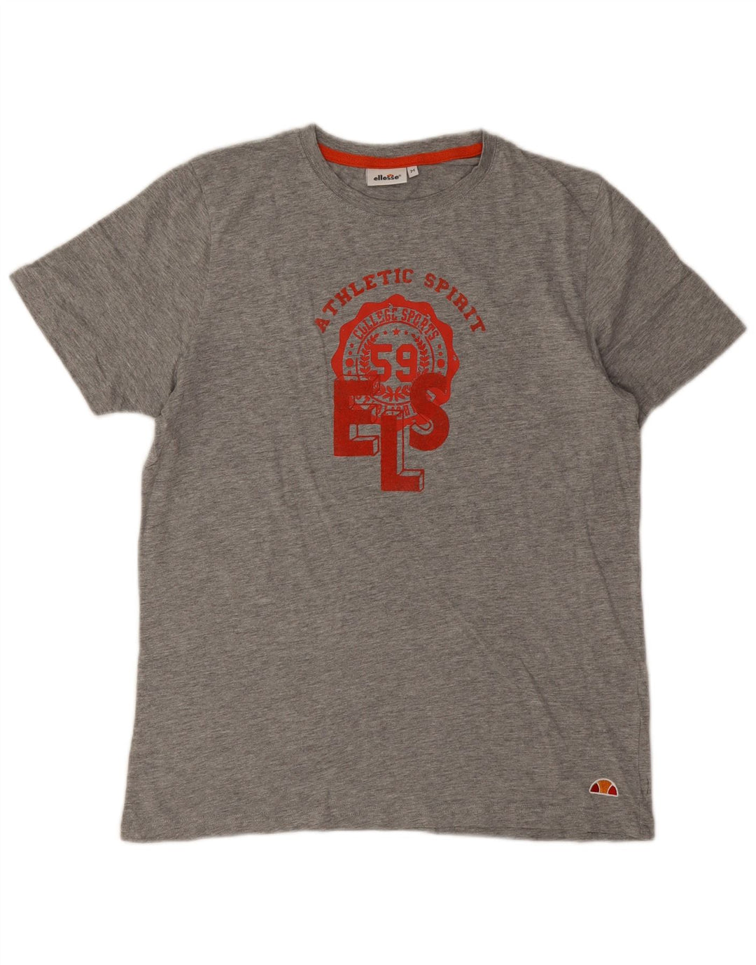 Ellesse T-Shirt Graphique Homme Gris Moyen Moucheté Coton