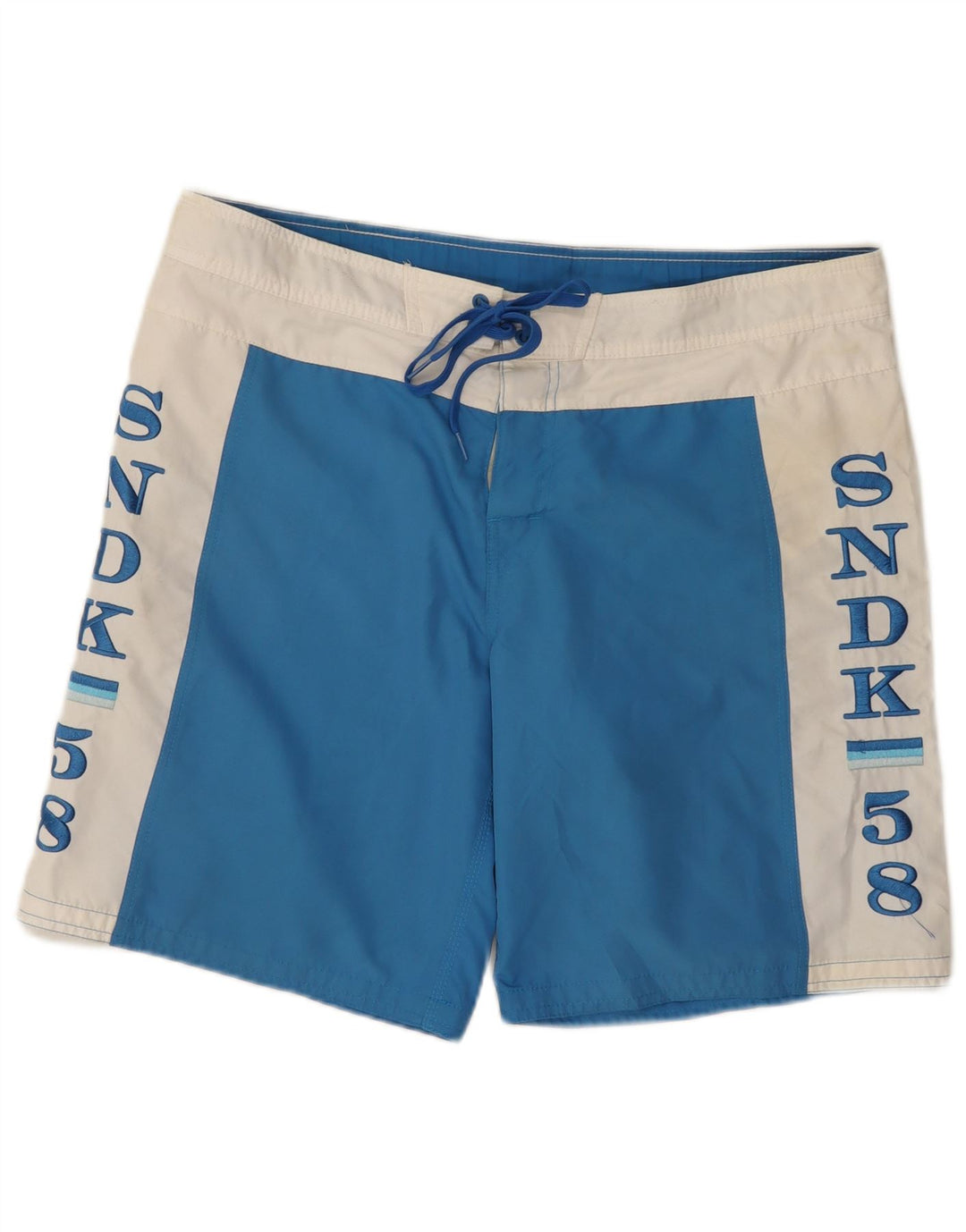 Sundek Mens Graphic Swimming Shorts XL  Blue Colourblock Polyester