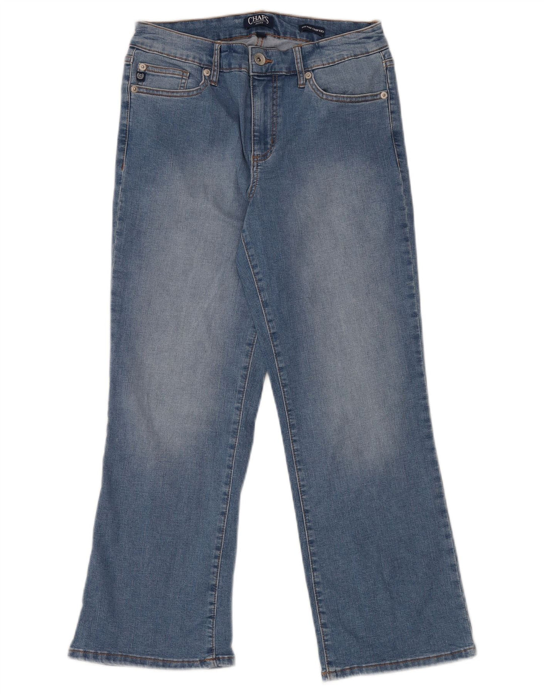 CHAPS Womens Kick Mid Rise Cropped Jeans US 8 Medium W29 L26 Blue Cotton