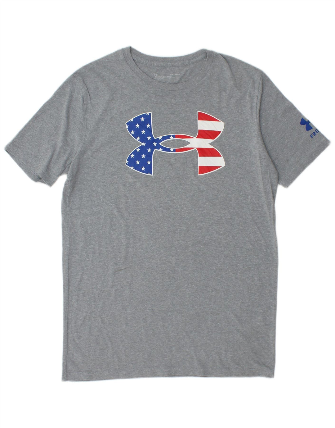 Under Armour Mens Graphic T-Shirt Top Small Grey Flecked Cotton