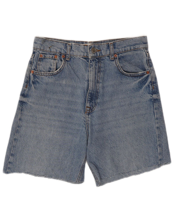 Zara Damen Jeansshorts EU 38 Small W28 Blaue Baumwolle