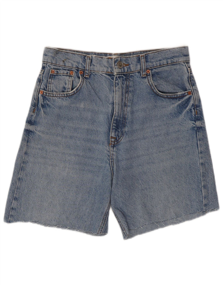 Zara Womens Denim Shorts EU 38 Small W28  Blue Cotton