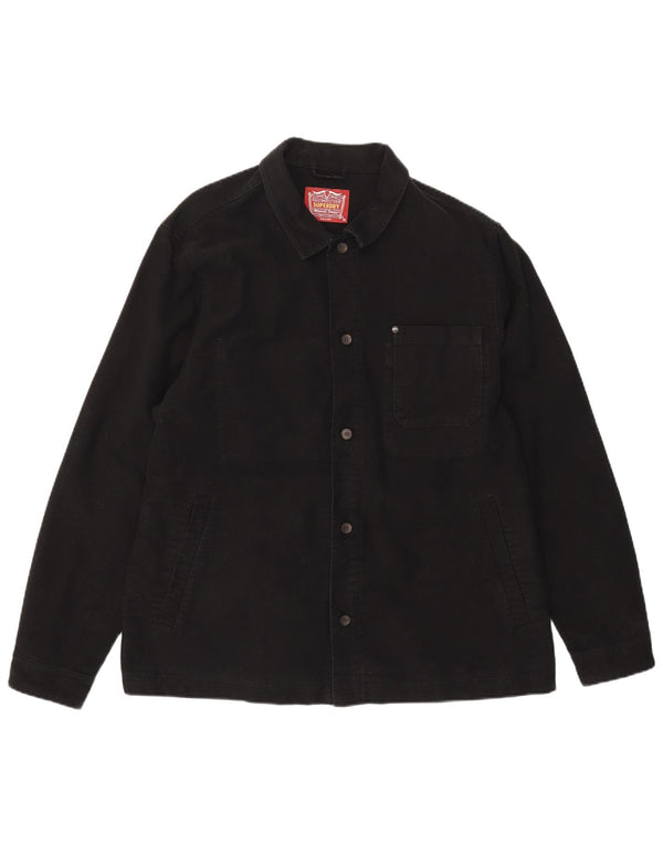 Camisa jeans masculina Superdry 2XL algodão preto