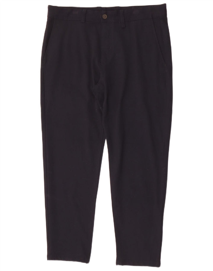 Zara Mens Chino Trousers EU 44 Large W34 L28 Navy Blue Polyester