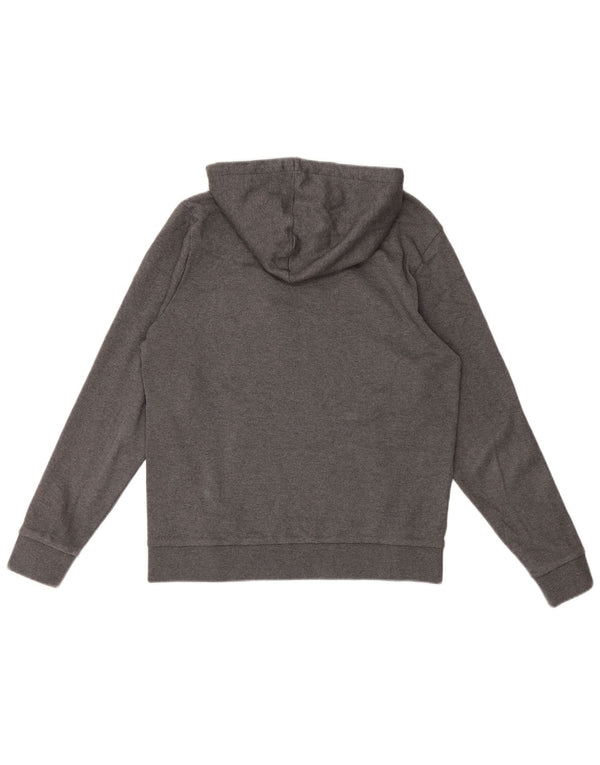 Hugo Boss Mens Graphic Hoodie Jumper Médio Algodão Cinza