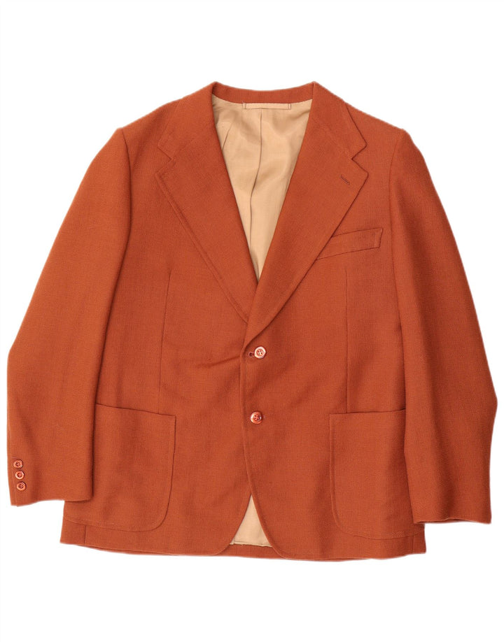 Vintage Herren 2-Knopf-Blazerjacke UK 38 Mittelbraun