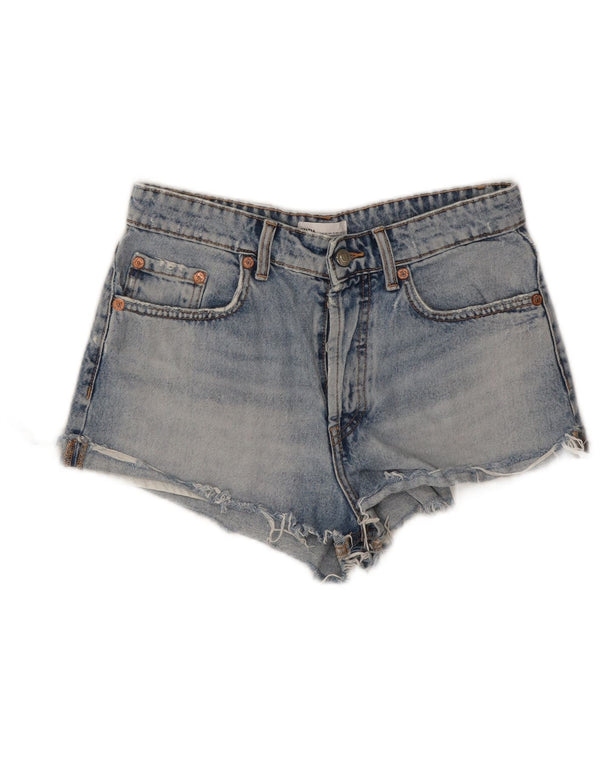 Zara Pantalones cortos de mezclilla para mujer EU 36 XS W26 Azul