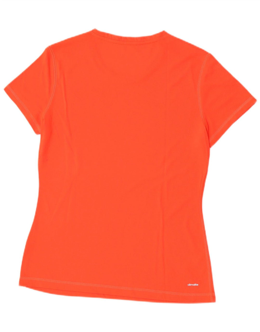 Adidas Womens Climalite T-Shirt Top UK 12/14 Medium Orange