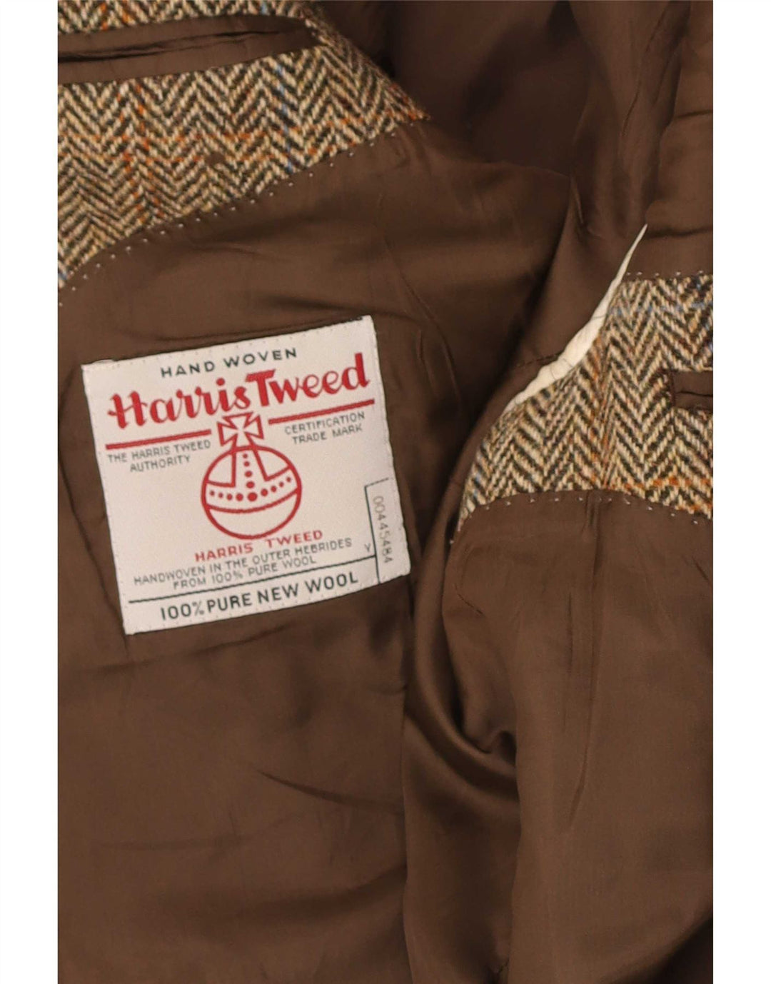 Harris Tweed Mens 2 Button Blazer Jacket UK 42 XL Brown Plaid New Wool