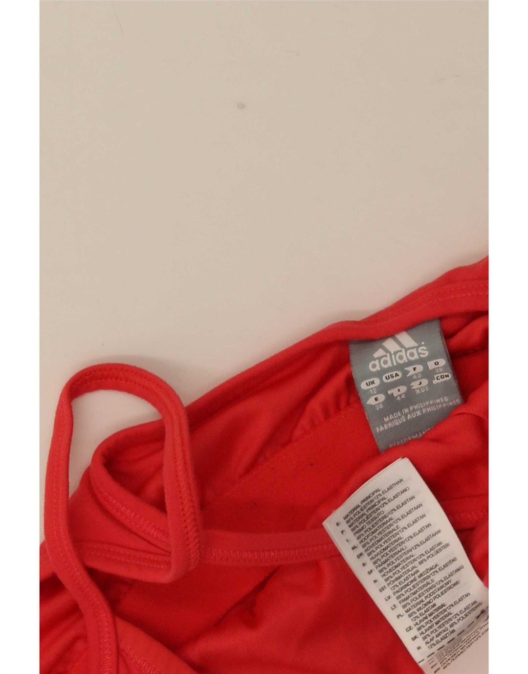 Canotta Adidas Climalite da donna UK 12 medio rosso poliestere