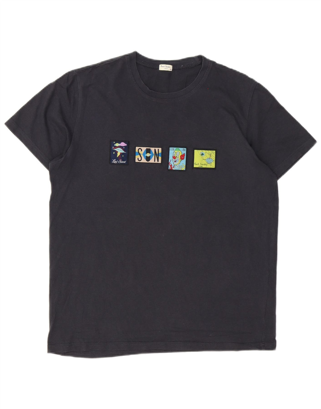 Paul Smith Camiseta gráfica para hombre Top Algodón gris medio