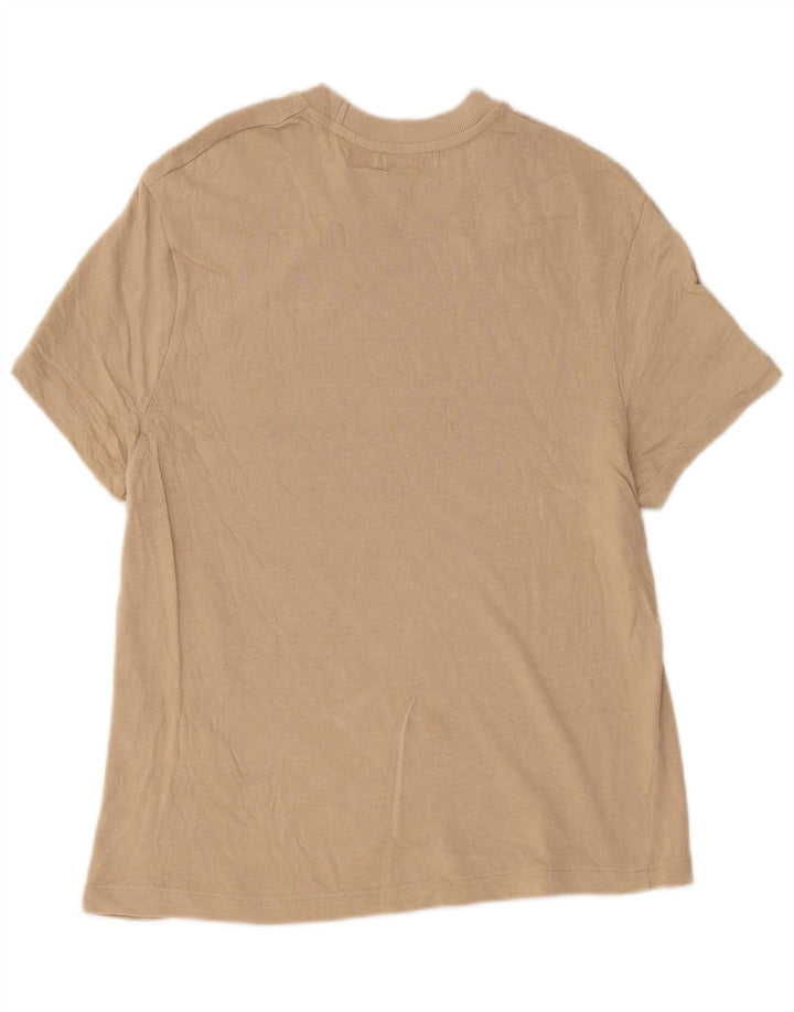 Zara Mens T-Shirt Top Medium Beige Cotton