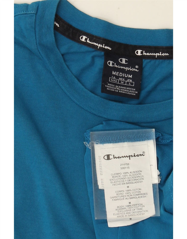 CHAMPION Herre T-Shirt Top Medium Blå Bomuld