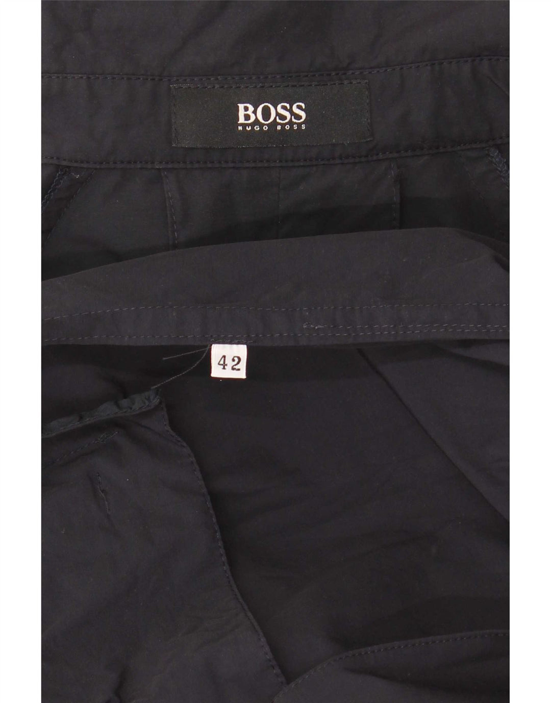 Trench pentru damă Hugo Boss, cu două piepturi, EU 42, mare, bleumarin