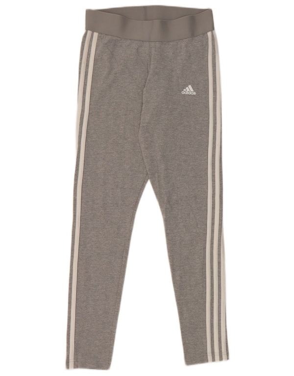Adidas Dame Leggings UK 8 Small Grå Bomuld