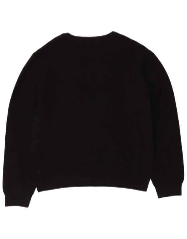 Zara Boys Boat Neck Jumper pulóver 11-12 éves fekete pamut