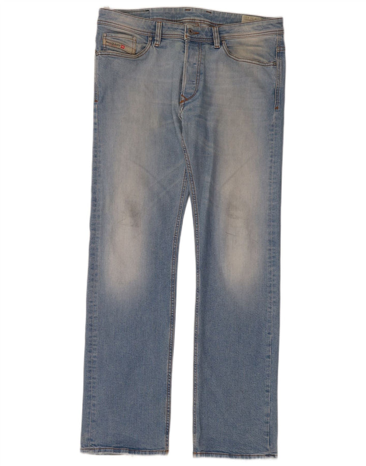 Diesel Mens Viker Straight Jeans W34 L32 Blue Cotton