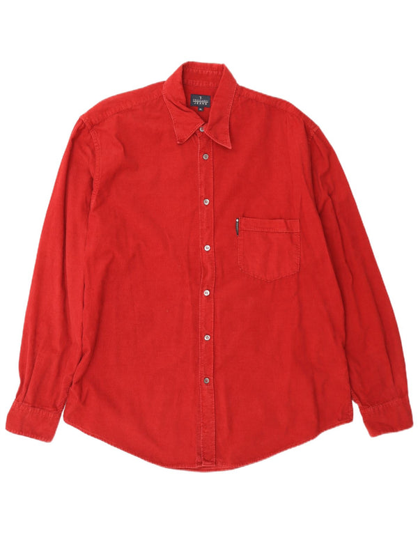 Koszula sztruksowa Trussardi Jeans XL, czerwona, bawełniana