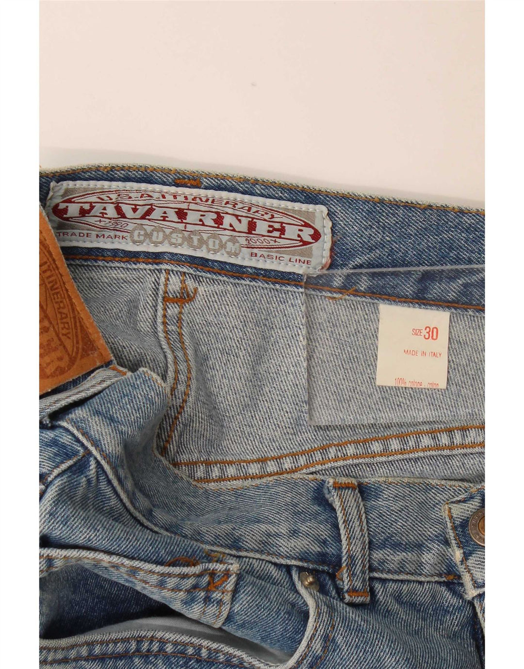 Tavarner Damen Mini-Jeansrock W30 mittelblaue Baumwolle