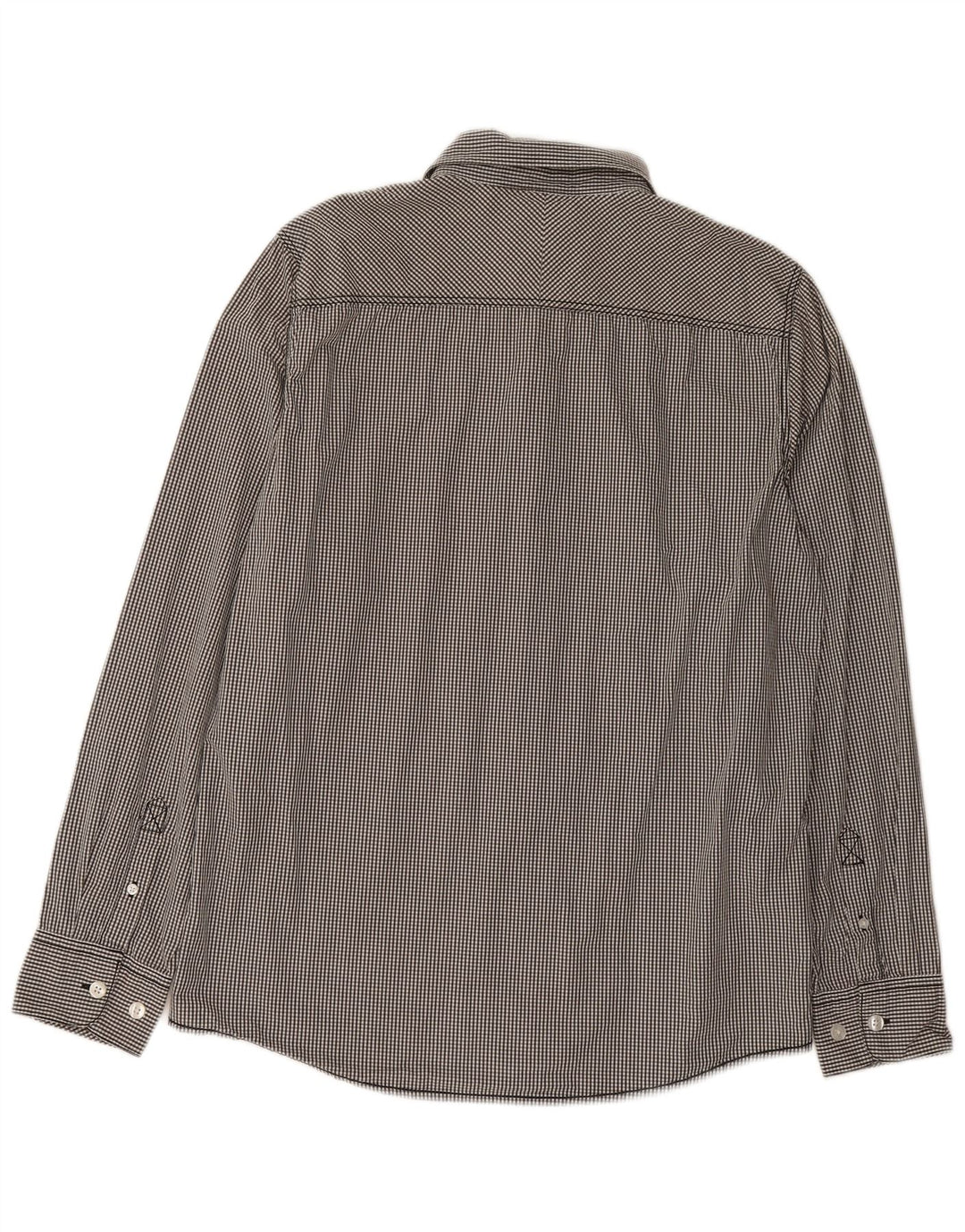Fat Face Mens Shirt Large Grey Gingham Cotton