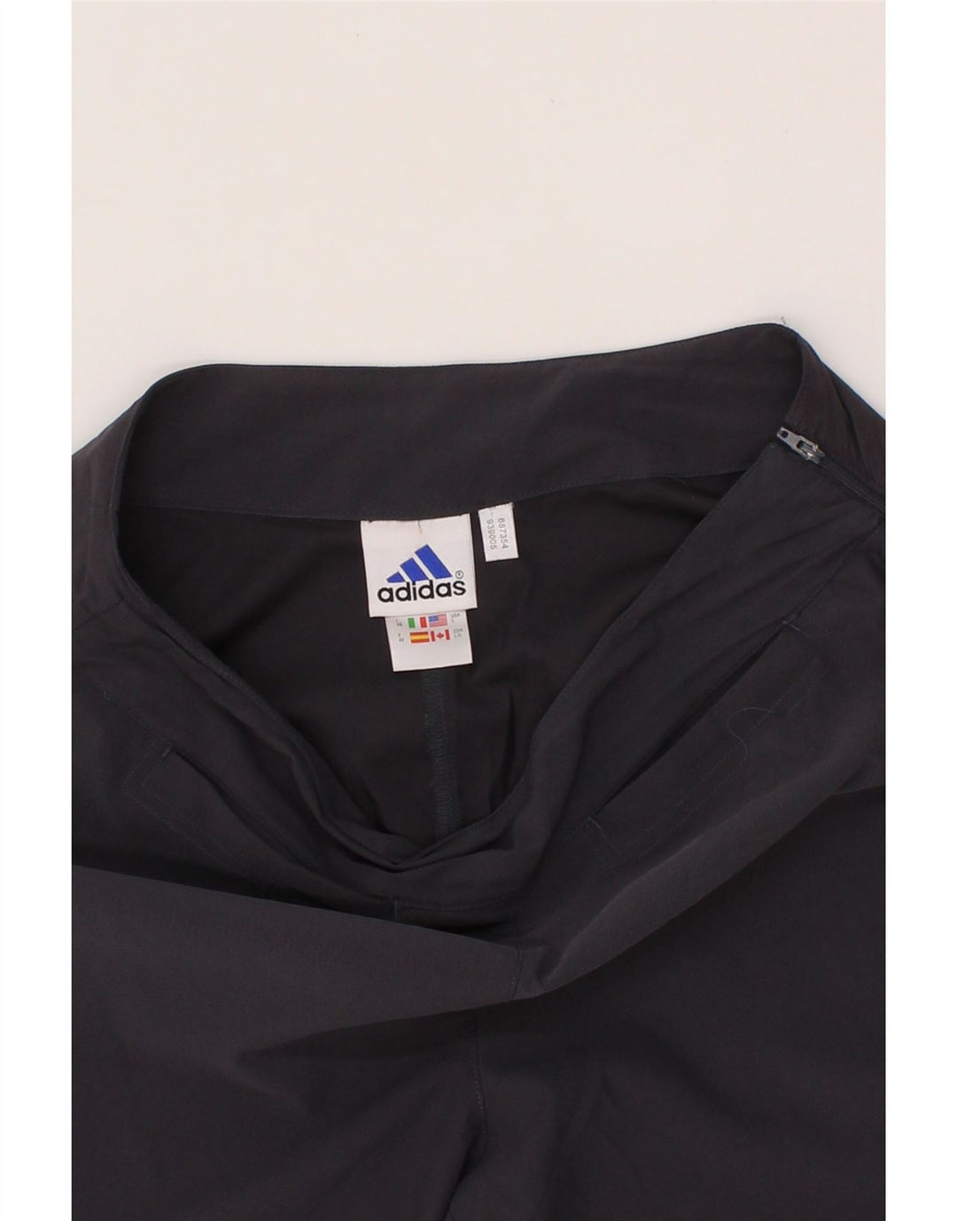 ADIDAS Womens Straight Capri Trousers Large W32 L19  Navy Blue Polyester Vintage Adidas and Second-Hand Adidas from Messina Hembry 