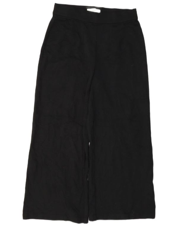 Calça feminina de cintura alta Marks & Spencer Reino Unido 10 pequena W27 L25 preta