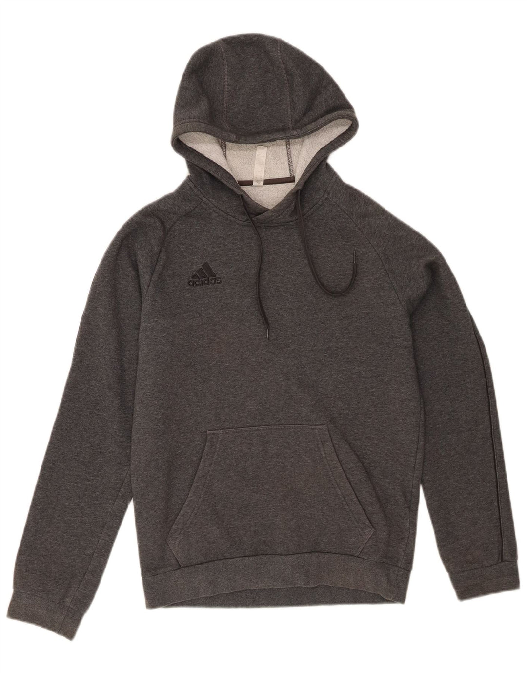 ADIDAS Mens Hoodie Jumper Small Grey Cotton