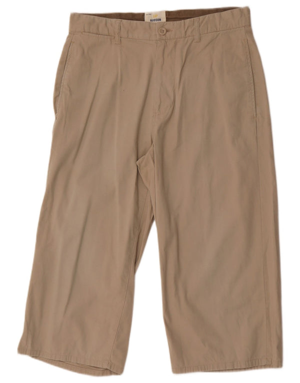 Calça masculina Gap Hudson Straight Capri W32 L20 Algodão cáqui