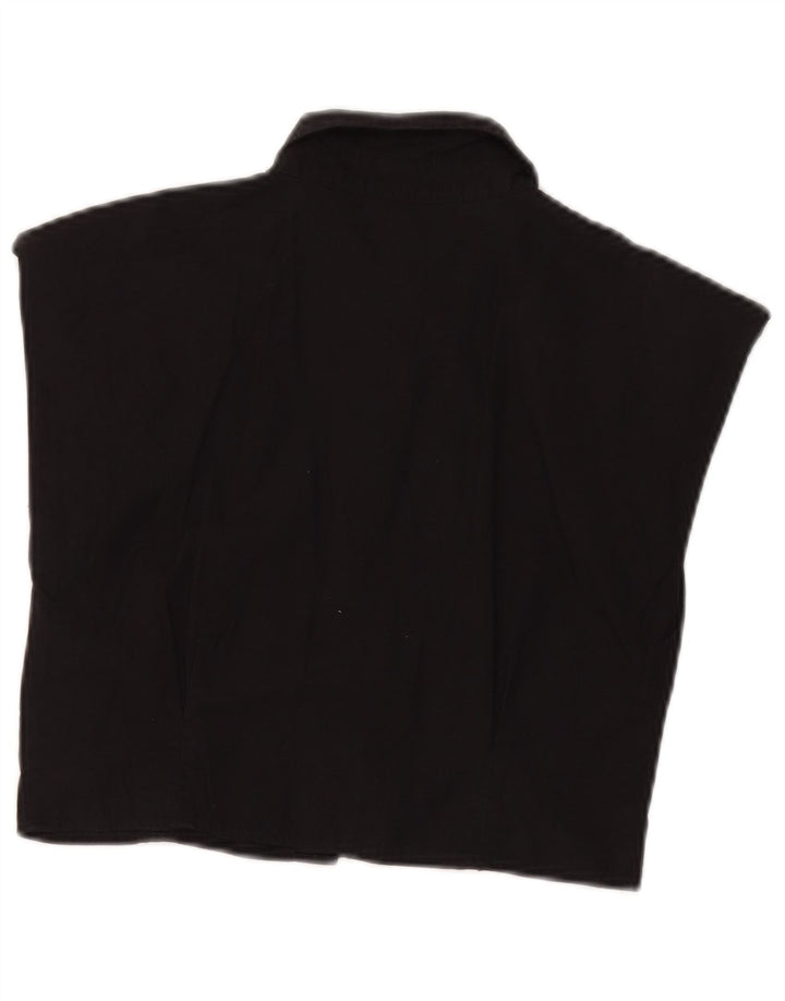 Zara Womens Sleeveless Shirt Blouse UK 8 Small Black
