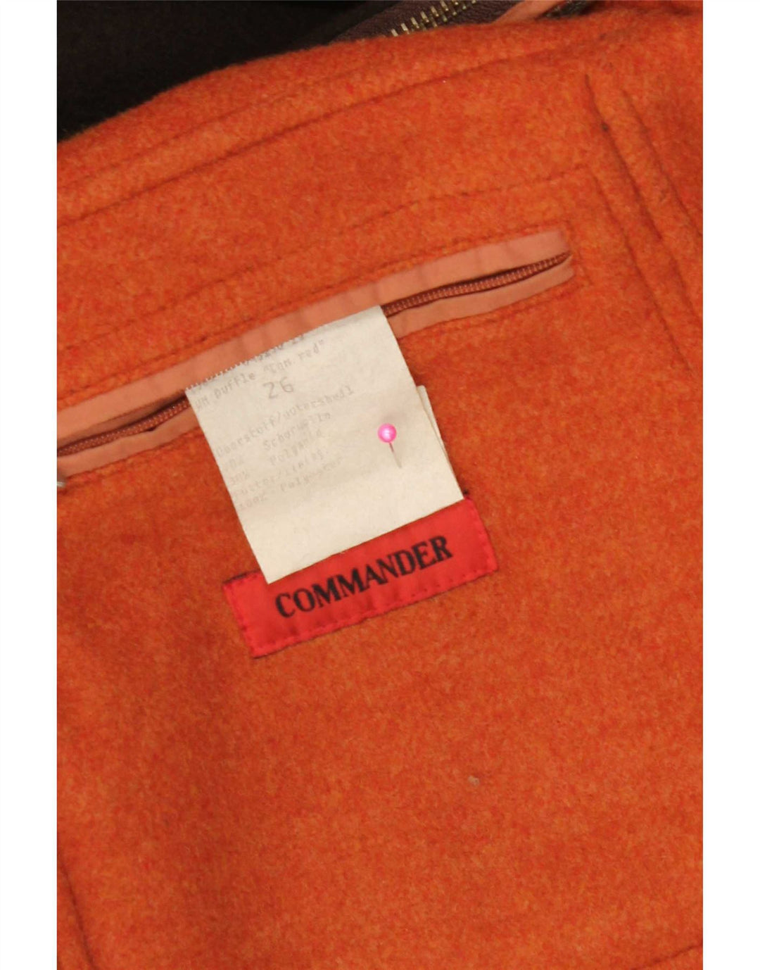 Męski budrysówka z kapturem Commander UK 42 XL, brązowa wełna