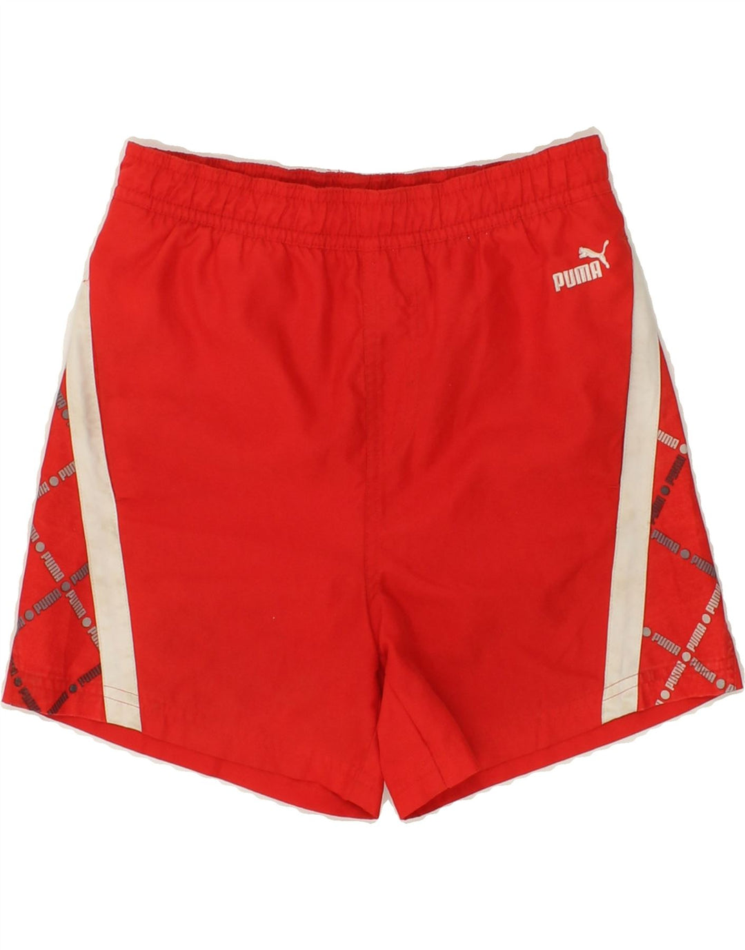 PUMA Boys Graphic Sport Shorts 9-10 Years  Medium  Red Colourblock Vintage Puma and Second-Hand Puma from Messina Hembry 