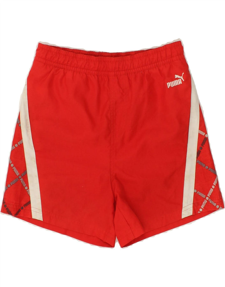 PUMA Boys Graphic Sport Shorts 9-10 Years  Medium  Red Colourblock Vintage Puma and Second-Hand Puma from Messina Hembry 