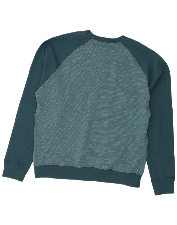 Champion Mens Sweatshirt Jumper XL Blue Colourblock Cotton
