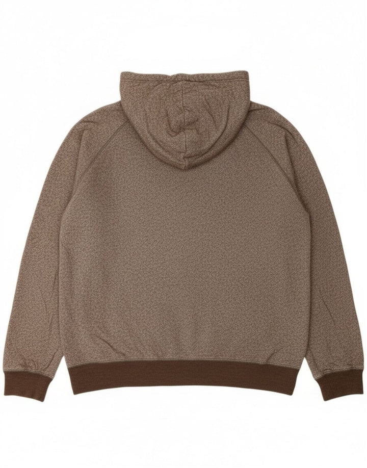 Gap Mens Zip Hoodie Sweater XL Brown Flecked
