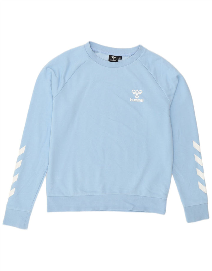 Hummel Mens Graphic Sweatshirt Jumper Small Blue Cotton