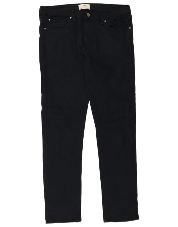Marks & Spencer Mens Slim Jeans W36 L33 Navy Blue Cotton