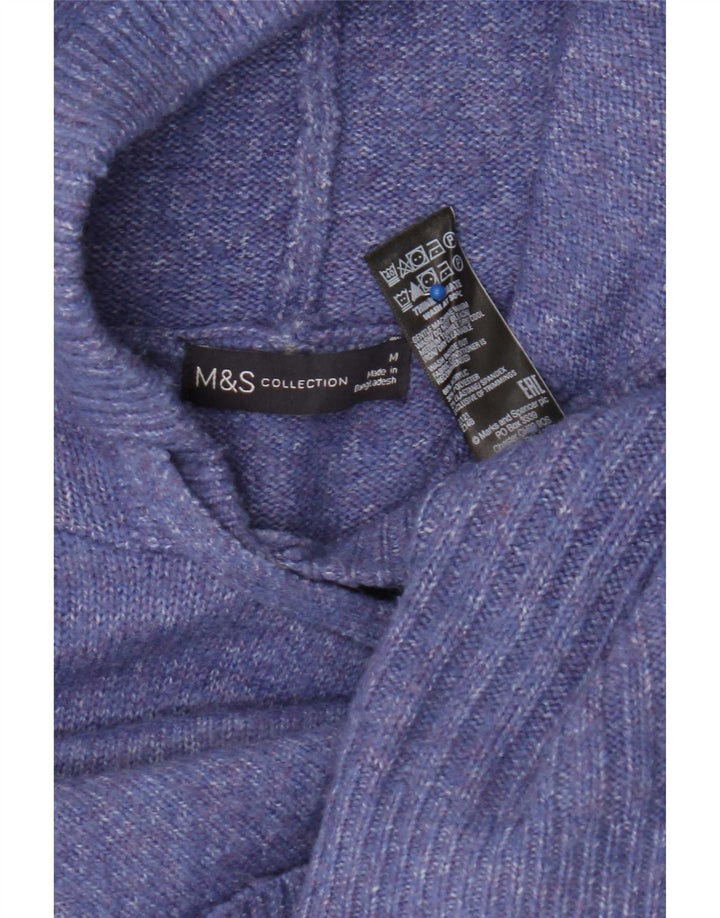 Marks & Spencer Womens Hooded Oversized Jumper Sweater UK 14 Medium Purple