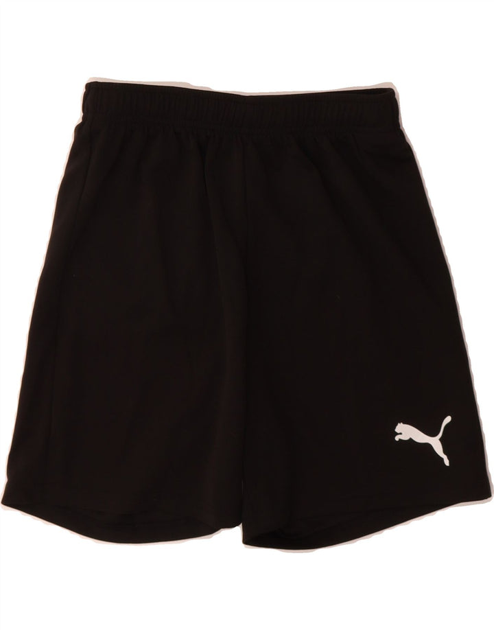 PUMA Boys Sport Shorts 13-14 Years Black Polyester Vintage Puma and Second-Hand Puma from Messina Hembry 