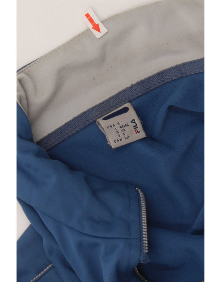 Fila Chaqueta superior de chándal para hombre IT 46/48 Poliéster color block azul pequeño