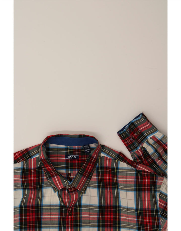 IZOD Mens Shirt 2XL Red Check Cotton Vintage Izod and Second-Hand Izod from Messina Hembry 