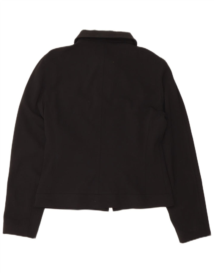 Trend Womens Bomber Jacket IT 44 Medium Navy Blue Viscose