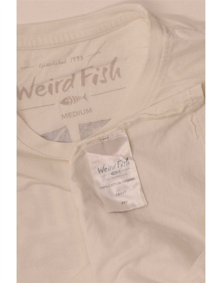 Weird Fish T-shirt graphique pour homme en coton blanc moyen