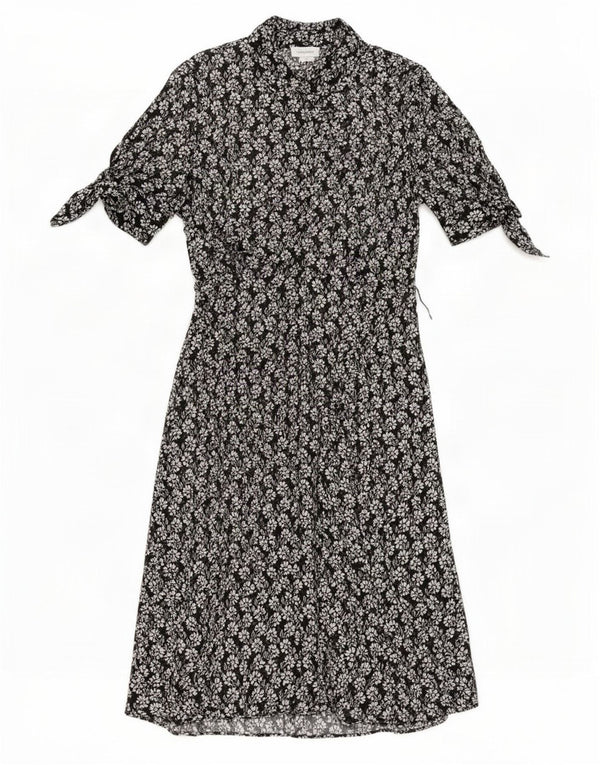 Γυναικείο μάξι φόρεμα Calvin Klein US 12 Large Black Floral
